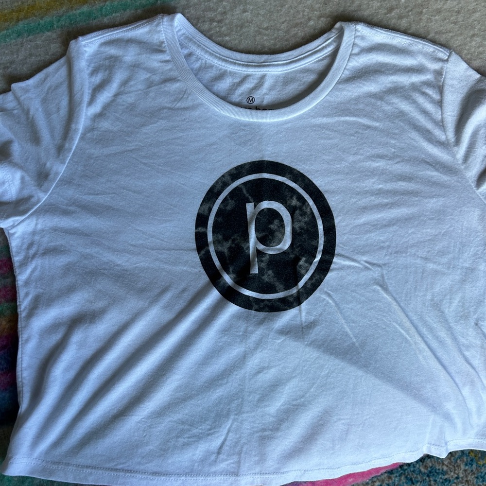 Pure Barre White Tee with Black Print